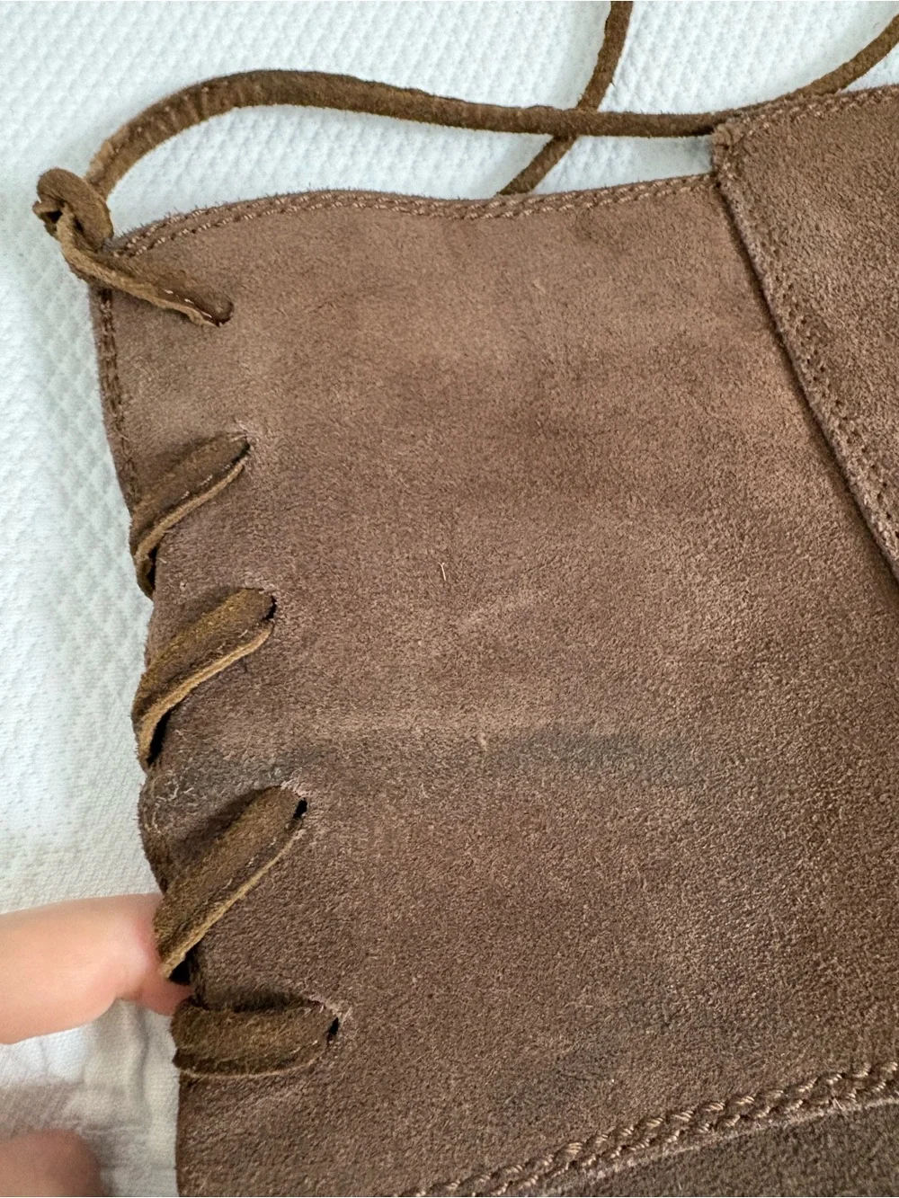 Torrid Women’s Tall Suede Lace-Back Riding Boots Brown over the knee 9W wide